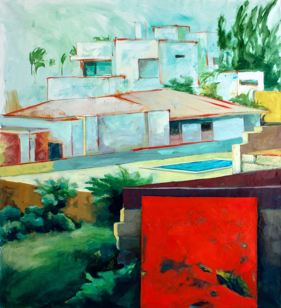 Landscape, Oil on Canvas - 200 x 100